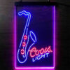 Coors Lite Saxophone LED Sign Man Cave Home Bar Pub Decor