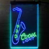 Coors Lite Saxophone LED Sign Man Cave Home Bar Pub Decor