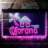 Corona Cabin Island Palm Tree LED Sign Home Bar Decor