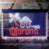 Corona Cabin Island Palm Tree LED Sign Home Bar Decor