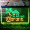 Corona Cabin Island Palm Tree LED Sign Home Bar Decor