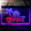 Corona Cabin Island Palm Tree LED Sign Home Bar Decor