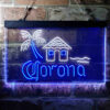 Corona Cabin Island Palm Tree LED Sign Home Bar Decor