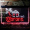 Corona Cabin Island Palm Tree LED Sign Home Bar Decor