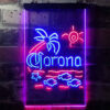 Corona Fish Sun Palm Island LED Sign Home Bar Decor