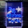 Corona Fish Sun Palm Island LED Sign Home Bar Decor