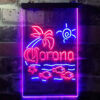 Corona Fish Sun Palm Island LED Sign Home Bar Decor