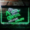 Corona Fishing Welcome Anglers LED Sign Man Cave Home Bar Pub Decor