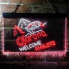 Corona Fishing Welcome Anglers LED Sign Man Cave Home Bar Pub Decor