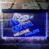 Corona Fishing Welcome Anglers LED Sign Man Cave Home Bar Pub Decor