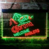 Corona Fishing Welcome Anglers LED Sign Man Cave Home Bar Pub Decor