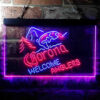 Corona Fishing Welcome Anglers LED Sign Man Cave Home Bar Pub Decor