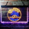 Corona Palm Tree Island Circle LED Sign Man Cave Home Bar Pub Decor