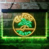 Corona Palm Tree Island Circle LED Sign Man Cave Home Bar Pub Decor