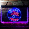 Corona Palm Tree Island Circle LED Sign Man Cave Home Bar Pub Decor