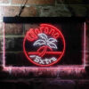 Corona Palm Tree Island Circle LED Sign Man Cave Home Bar Pub Decor