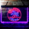 Corona Palm Tree Island Circle LED Sign Man Cave Home Bar Pub Decor