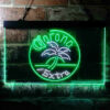 Corona Palm Tree Island Circle LED Sign Man Cave Home Bar Pub Decor