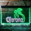 Corona Palm Tree Island Simple LED Sign Man Cave Home Bar Pub Decor