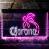 Corona Palm Tree Island Simple LED Sign Man Cave Home Bar Pub Decor