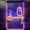 Corona Parrot Palm Tree Bar LED Sign Man Cave Decor