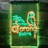 Corona Parrot Palm Tree Bar LED Sign Man Cave Decor