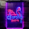 Corona Parrot Palm Tree Bar LED Sign Man Cave Decor