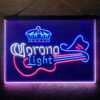 Coronas Light Guitar Cowboy Hat 3-Color LED Sign Man Cave Home Bar Pub Decor