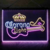 Coronas Light Guitar Cowboy Hat 3-Color LED Sign Man Cave Home Bar Pub Decor