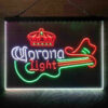 Coronas Light Guitar Cowboy Hat 3-Color LED Sign Man Cave Home Bar Pub Decor