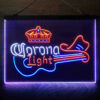 Coronas Light Guitar Cowboy Hat 3-Color LED Sign Man Cave Home Bar Pub Decor