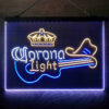 Coronas Light Guitar Cowboy Hat 3-Color LED Sign Man Cave Home Bar Pub Decor