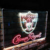 Crown Royal Oakland Raiders Est 1960 LED Sign Man Cave Home Bar Pub Decor