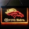 Denver Broncos Corona Extra LED Sign Home Bar Decor