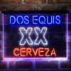 Dos Equis XX Cerveza 3-Color LED Sign Man Cave Home Bar Pub Decor