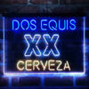 Dos Equis XX Cerveza 3-Color LED Sign Man Cave Home Bar Pub Decor