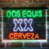 Dos Equis XX Cerveza 3-Color LED Sign Man Cave Home Bar Pub Decor