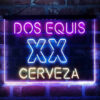 Dos Equis XX Cerveza 3-Color LED Sign Man Cave Home Bar Pub Decor