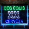 Dos Equis XX Cerveza 3-Color LED Sign Man Cave Home Bar Pub Decor