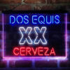 Dos Equis XX Cerveza 3-Color LED Sign Man Cave Home Bar Pub Decor