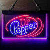 Dr Pepper Line Logo LED Sign Man Cave Home Bar Pub Decor