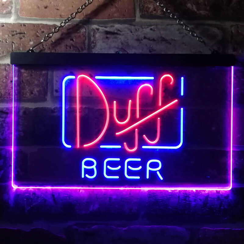 Duff LED Sign Man Cave Home Bar Pub Decor