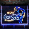 Enjoy Coca Cola Parrot 3-Color LED Sign Man Cave Home Bar Pub Decor