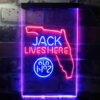 Florida Jack Daniel's Home Bar Neon Light LED Sign Man Cave Decor