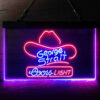 George Strait Cowboys Coors Light LED Sign Home Bar Decor