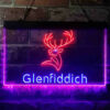 Glenfiddich Whisky Deer Wine Home Bar Neon Light LED Sign Man Cave Decor