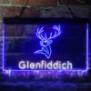 Glenfiddich Whisky Deer Wine Home Bar Neon Light LED Sign Man Cave Decor