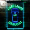 Harp Larger Draught Ale LED Sign Man Cave Home Bar Pub Decor