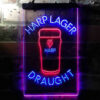 Harp Larger Draught Ale LED Sign Man Cave Home Bar Pub Decor