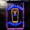 Harp Larger Draught Ale LED Sign Man Cave Home Bar Pub Decor